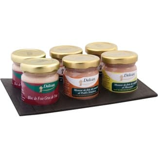 Surtido Variado de Foie Gras Pack 6 X 35 G sin Gluten Delicass
