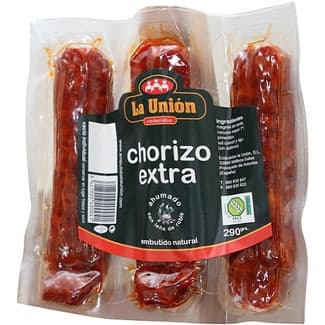Chorizo Asturiano Extra Ahumado sin Gluten 3 Piezas la Union