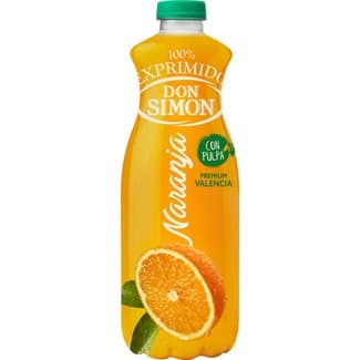 Zumo de Naranja 100% Exprimido con Pulpa  DON Simon 1 L