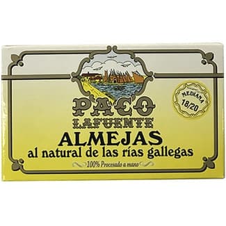 Almejas al Natural de las Rías Gallegas Medianas 18-20 Paco Lafuente