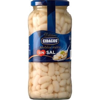 Alubia Blanca Cocida Extra Baja en Sal  Cidacos 400 G