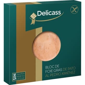 Bloc de Foie Gras de Pato al Pedro Ximénez sin Gluten Delicass