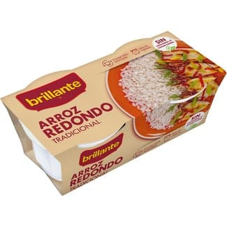 Arroz Redondo Tradicional Cocido para Guarnición Pack 2  Brillante 125 G