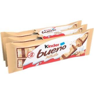 White Barritas de Chocolate Blanco y Avellanas Pack 3 Kinder Bueno