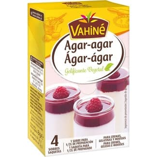 Agar- Agar Gelificante Vegetal 100% Natural para Cremas Mousses Gelatinas y Helados  Vahine 8 G