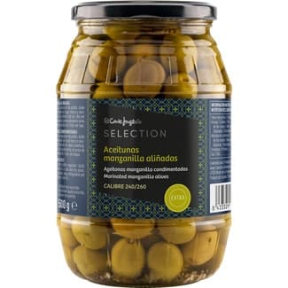 Aceitunas Manzanilla Aliñadas  el Corte Ingles Selection 500 G
