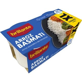 Arroz Basmati Cocido Aromático del Himalaya para Guarnición Pack 2  Brillante 200 G