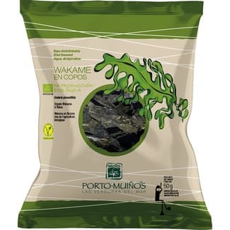 Algas Deshidratadas Ecológicas Wakame en Copos  Porto Muiños 50 G