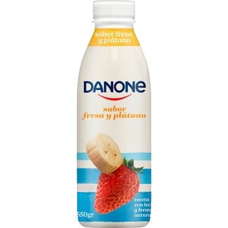 Yogur Líquido Sabor Fresa y Plátano Danone