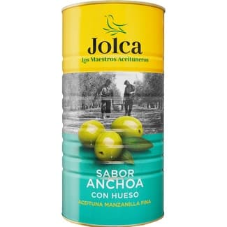 Aceitunas Manzanilla Fina Sabor Anchoa con Hueso  Jolca 750 G