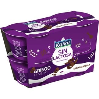 Sin Lactosa Griego Ligero Stracciatella sin Gluten Pack 4 Kaiku