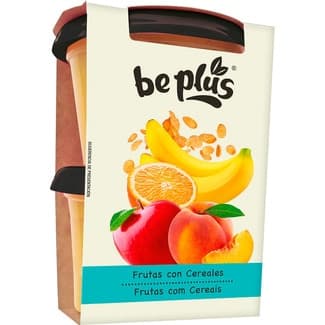Tarrinas de Frutas con Cereales sin Gluten desde 4 Meses Pack 2 BE Plus