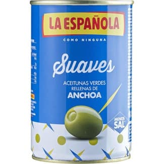 Aceitunas Rellenas de Anchoa Suaves 35% Menos de Sal  la Española 150 G