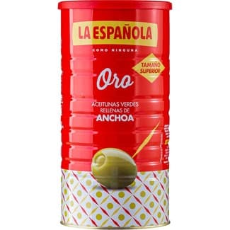 Aceitunas Verdes Rellenas de Anchoa Oro  la Española 600 G