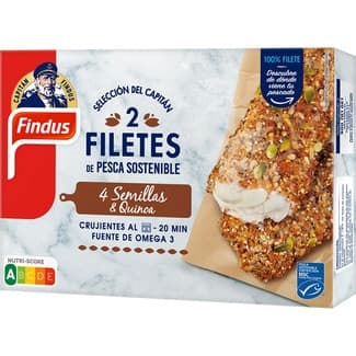 Filetes de Abadejo de Alaska Empanadas con Quinoa y Semillas 2 Unidades Findus