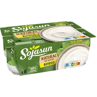 Bífidus Vegetal de Soja Natural sin Azúcar sin Lactosa Pack 6 Sojasun