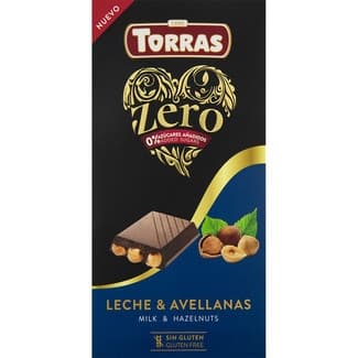 Zero Chocolate con Leche y Avellanas 0% Azúcares Añadidos Torras