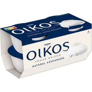 Yogur Griego Natural Azucarado Pack 4 Danone Oikos