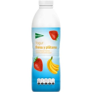 Yogur Líquido con Fresa y Plátano sin Gluten el Corte Ingles
