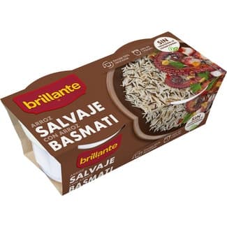 Arroz Basmati Salvaje Cocido para Guarnición Pack 2  Brillante 125 G