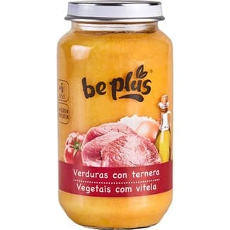 Tarrito de Verduras con Ternera sin Gluten desde 6 Meses BE Plus