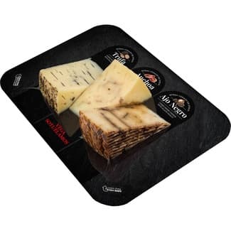 Tabla de Quesos Curados de Oveja Trufa, Anchoa y Ajo Negro Vega Sotuelamos