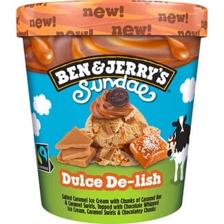 Sundae Helado de Caramelo Salado y Trozos de Chocolate BEN & Jerry's
