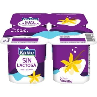 Sin Lactosa Sabor Vainilla sin Gluten Pack 4 Kaiku