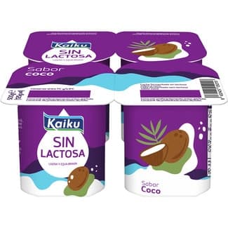 Sin Lactosa Sabor Coco sin Gluten Pack 4 Kaiku
