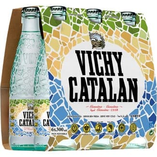 Agua Mineral Natural con Gas Pack 6 (envase de Vidrio) Vichy Catalan 30 CL