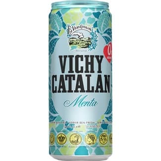 Agua Mineral Natural con Gas Sabor Menta  Vichy Catalan 33 CL