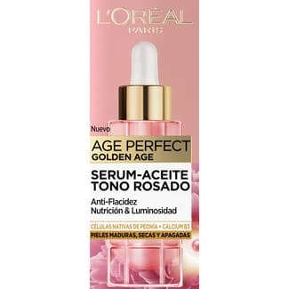Age Perfect Golden Age Sérum-aceite Tono Rosado Anti-flacidez Nutrición & Luminosidad para Pieles Maduras, Secas y Apagadas L'oreal
