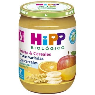 Tarrito de Frutas Variadas con Cereales Ecológico sin Azúcares Añadidos desde 6 Meses Hipp Biologico