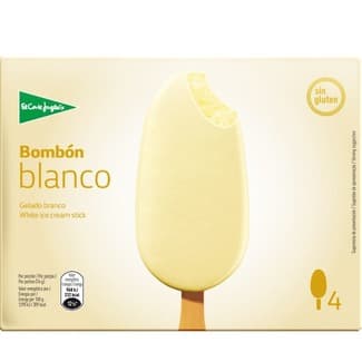 Bombón Helado de Chocolate Blanco sin Gluten 4 Unidades el Corte Ingles