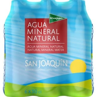 Agua Mineral Natural del Manantial de San Joaquín Pack 6  el Corte Ingles 50 CL