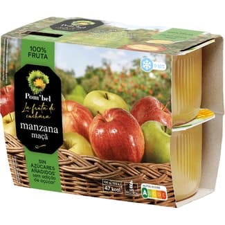 Compota de Manzana 100% Fruta sin Gluten Pack 4 Pom'bel