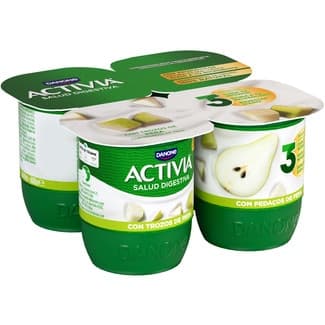 Bífidus con Trozos de Pera Pack 4 Danone Activia