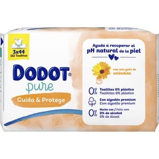 Pure Toallitas Infantiles Cuida & Protege  Dodot 44 Unidades