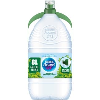 Agua Mineral Natural de Mineralización Débil con Tapón Dispensador Aquarel 8 L