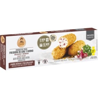 Croquetas de Jamón Ibérico para Freidora de Aire y Horno sin Gluten 8 Unidades la Cocina de Senen
