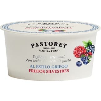 Yogur Griego Azucarado con Frutos del Bosque con Leche de Vacas de Pasto sin Gluten Pastoret