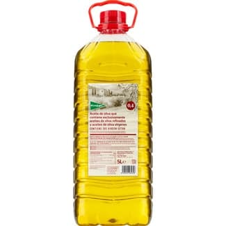 Aceite de Oliva Suave 0,4º Contiene Aceites Refinados, Vírgenes y 20% de Virgen Extra  el Corte Ingles 5 L