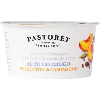 Yogur Griego Azucarado con Naranja, Melocotón y Cardamomo con Leche de Vacas de Pasto sin Gluten Pastoret