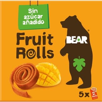 Fruit Rolls Rollitos de Mango Deshidratada sin Gluten y sin Azúcar Añadido desde 3 Años Bear