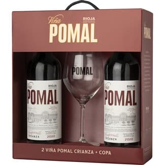 Vino Tinto Crianza Doca Rioja Estuche 2 + Regalo de 1 Copa de Cristal Viña Pomal