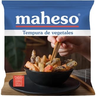 Tempura de Verduras Berenjena Calabacín Pimiento Rojo y Zanahoria Maheso