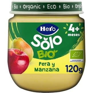 Tarrito de Pera y Manzana 100% Ecológico y sin Gluten desde 4 Meses Hero Solo