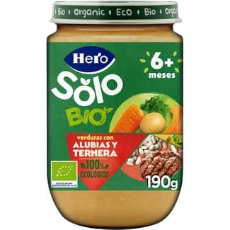 Tarrito de Verduras con Alubias y Ternera Ecológico y sin Gluten desde 6 Meses Hero Solo