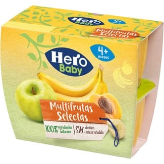 Tarrinas de Multifrutas Selectas desde 4 Meses Pack 4 Hero Solo