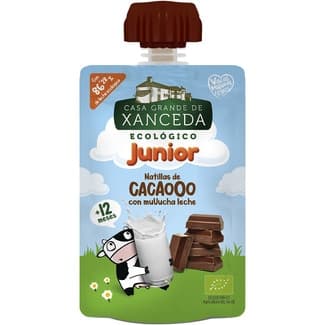 Junior Natillas de Cacao con Leche Ecológicas desde 12 Meses Casa Grande de Xanceda